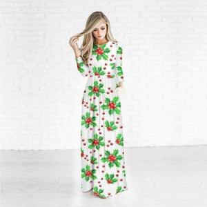 Planet Gates SD11-Style Eleven / S Print Christmas Fashion Vestidos Party Dress Women Harajuku Boho Long Maxi Dresses Clothes Vestido De Festa Robe Femme O-Neck
