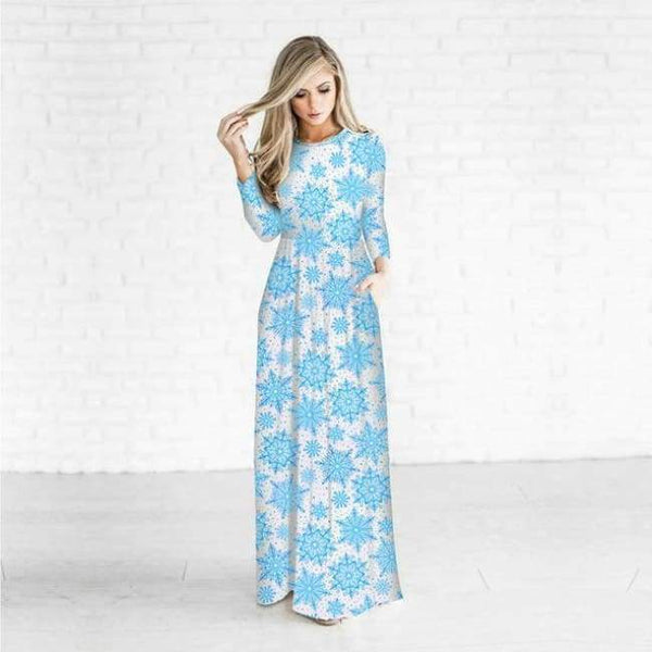 Planet Gates SD13-Style Thirteen / S Print Christmas Fashion Vestidos Party Dress Women Harajuku Boho Long Maxi Dresses Clothes Vestido De Festa Robe Femme O-Neck
