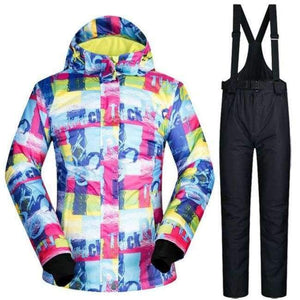 Planet Gates SDZM And Black / S Ski Suit Women Waterproof Ski Jackets Winter Snow Snowboard And Cross Country Clothes Skiing And Snowboarding Suits Brands