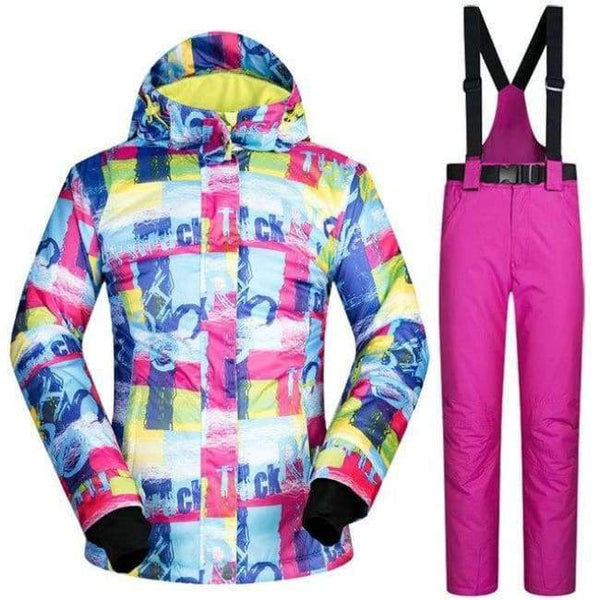 Planet Gates SDZM And Red / S Ski Suit Women Waterproof Ski Jackets Winter Snow Snowboard And Cross Country Clothes Skiing And Snowboarding Suits Brands