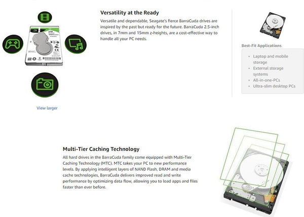 Planet Gates Seagate 1TB 2.5" Internal HDD Notebook Hard Disk Drive 7mm 5400RPM SATA 6Gb/s 128MB Cache  hdd For Laptop ST1000LM048