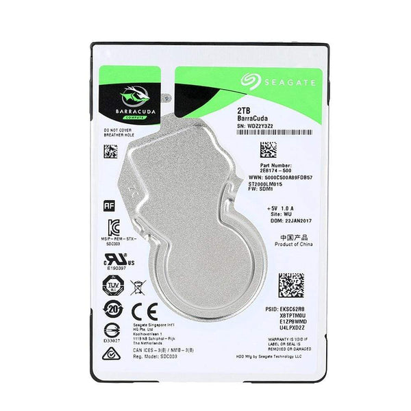 Planet Gates Seagate 2TB 2.5 Inch HDD 5400RPM 128MB Cache Mobile Hard Drive SATA 6Gb/s Laptop Internal Hard Disk 2 TB Hard Disk