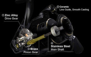 Planet Gates Seaknight Archer 5.2:1 4.9:1 Spinning Reel Max Drag 13Kg 8+1BB Carp Fishing Reel 2000-6000 Aluminium Spool Spinning wheel carret