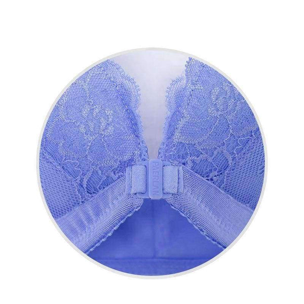 Planet Gates Seamless Wire Free Front Closure  Adjustable Lace Bra Women Thick Push Up Vest Small Breasts 5/8 Cup Sexy Underwear