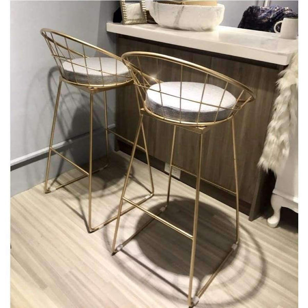 Planet Gates Seat Height 45cm Nordic wrought iron bar stool bar chair creative home bar furniture coffee dining chair