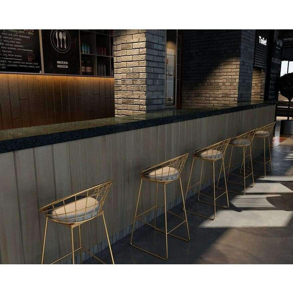 Planet Gates Seat Height 45cm Nordic wrought iron bar stool bar chair creative home bar furniture coffee dining chair