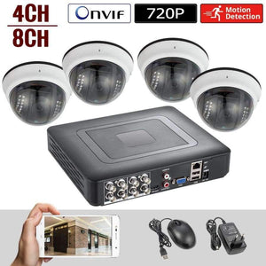 Planet Gates Security Camera System 4 Channel DVR 1080N AHD Home Surveillance System 4 HD 720P Night vision 2000TVL Waterproof Camera