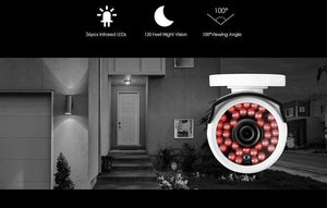 Planet Gates Security Camera System Kit 4PCS 5MP HD IP Camera Outdoor Waterproof CCTV Video Surveillance NVR Set 1TB