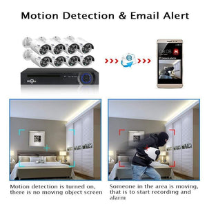 Planet Gates Security Camera System Kit Audio Record IP Camera IR Outdoor Waterproof CCTV Video Surveillance NVR Set