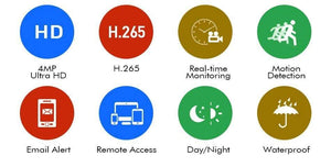 Planet Gates Security Camera System Kit Audio Record IP Camera IR Outdoor Waterproof CCTV Video Surveillance NVR Set