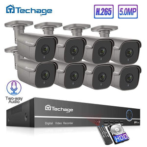 Planet Gates Security CCTV System Motion Detect Two Way Audio AI IP Camera IR Outdoor P2P Video Surveillance Set