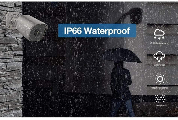 Planet Gates Security CCTV System Motion Detect Two Way Audio AI IP Camera IR Outdoor P2P Video Surveillance Set