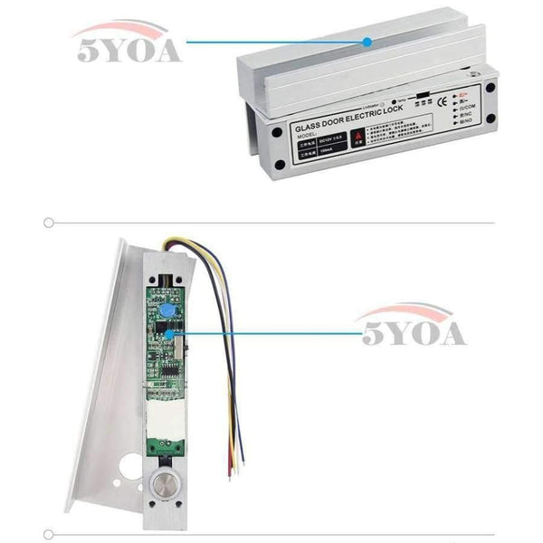 Planet Gates Security Electric Drop Bolt Lock for Fully Frame Less Glass Door Electronic Door Lock Access Control System Kit Security