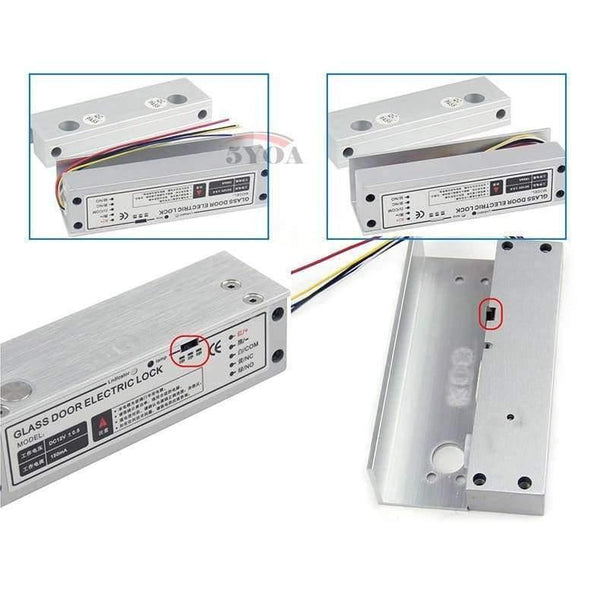 Planet Gates Security Electric Drop Bolt Lock for Fully Frame Less Glass Door Electronic Door Lock Access Control System Kit Security