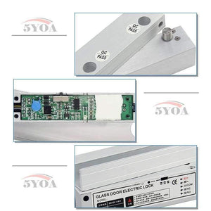 Planet Gates Security Electric Drop Bolt Lock for Fully Frame Less Glass Door Electronic Door Lock Access Control System Kit Security