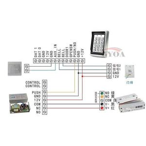 Planet Gates Security Electric Drop Bolt Lock for Fully Frame Less Glass Door Electronic Door Lock Access Control System Kit Security