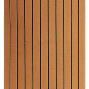 Planet Gates Self-Adhesive 900x2300x6mm EVA Foam Teak Brown With Black Line Faux Teak Boat Decking Sheet