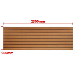 Planet Gates Self-Adhesive 900x2300x6mm EVA Foam Teak Brown With Black Line Faux Teak Boat Decking Sheet