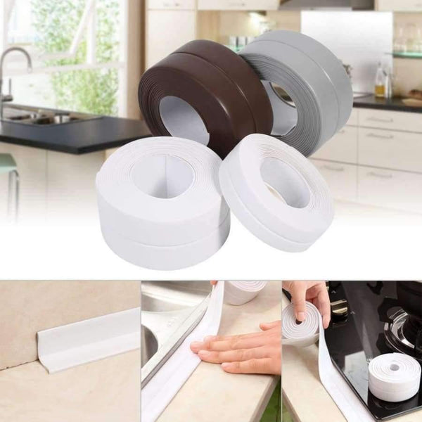 Planet Gates Self Adhesive Bath And Wall Sealing Strip Sink Basin Edge Trim Kitchen Assortment Grey 22mm x 3.2m