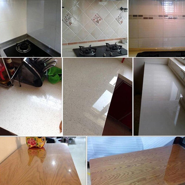 Self-adhesive Transparent Film Marble Wood Desktop Protective Film Tabletop Stickers for Furniture