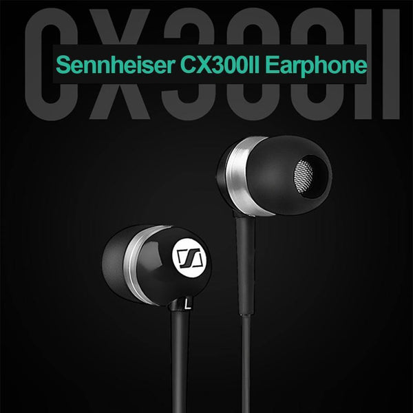 Planet Gates Sennheiser CX300II Earphones Music Headphones 3.5mm Wired Stereo Headset Enhanced Bass Earbuds Smart Phone Earphone