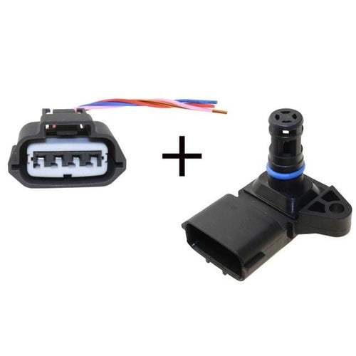 Planet Gates Sensor and Plug 4 BAR 4Bar MAP Manifold Intake Air Pressure Sensor For Peugeot KIA Citroen Hyundai Renault 80018383 5WK96841 2045431 5WY2833A
