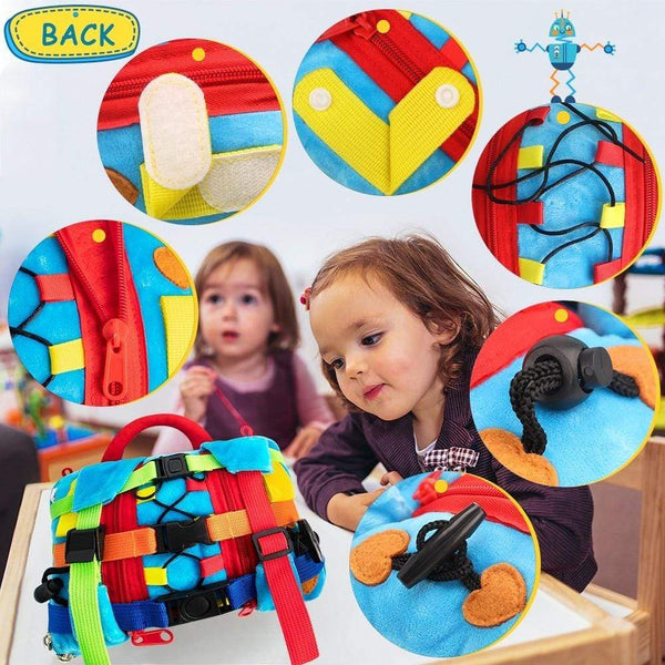 Planet Gates Sensory Buckle Pillow Toys for Children, Busy Bag Learning Fine Motor Skill Problem Solving, Educational Montessori Toy