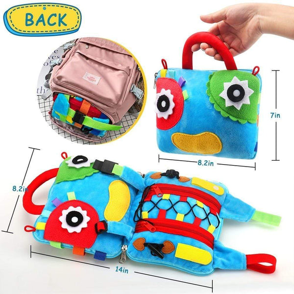 Planet Gates Sensory Buckle Pillow Toys for Children, Busy Bag Learning Fine Motor Skill Problem Solving, Educational Montessori Toy