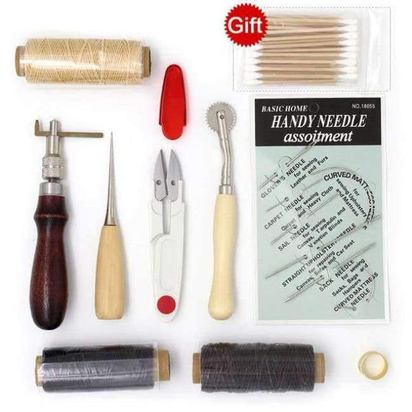 Planet Gates Set 03 Leather Tool Set Carving Punching Hole Cutting Knife Manual Suture Needle Gas Eyes Burnish Peeling Edge Process for Leather Belt