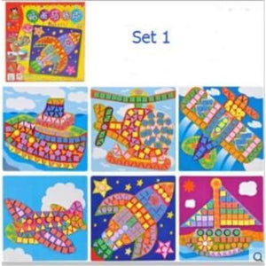 Planet Gates Set 1 6 Designs per Set Kids EVA Mosaic Stickers Kids Art Crafts DIY Animal Transport 3D Educational Puzzle Toys for Children