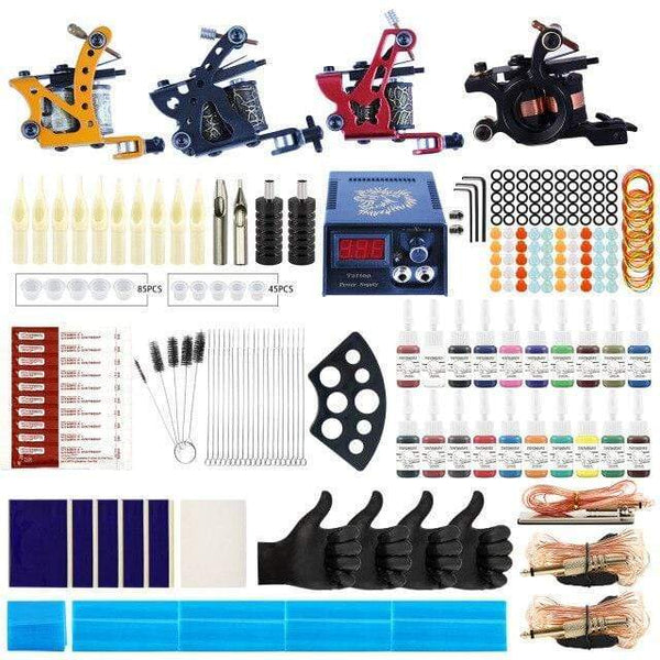 Planet Gates set 1 Tattoo Kit Tattoo Machines Gun With Ink Power Supply Tattoo Grips Complete Tattoo Set Accessories Supplies Body Art Tools