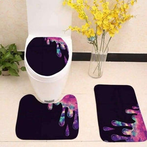 Planet Gates set 4 3pcs/lot Mandala Printed Toilet Seat Cover Flannel Fabric Toilet Case Mandala Non-slip Mat Bathroom Products Home Decoration