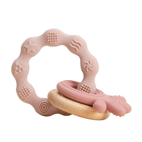 Planet Gates set-5 Baby Silicone Teethers Rodent Teething Ring Newborn Baby Rattle Bracelet Toys Food Grade Baby Bracelet Nursing Teething Toys