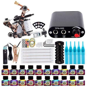 Planet Gates Set A 20pc Ink Tattoo Machine Set Tattoo Set For Beginners Machine For Permanent Use Tattoo Power Supply Rotary Tattoo Guns Kit And Supplies