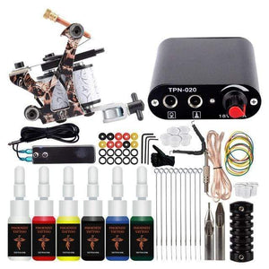 Planet Gates Set B 6pc Ink Tattoo Machine Set Tattoo Set For Beginners Machine For Permanent Use Tattoo Power Supply Rotary Tattoo Guns Kit And Supplies