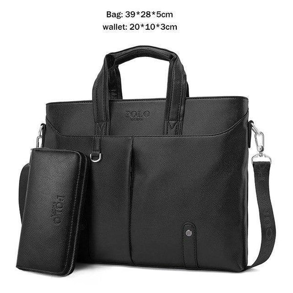 Planet Gates Set black / China Mens Leather Briefcase Bag Solid Large Business Man Bag Laptop Handbag pasta executiva masculino