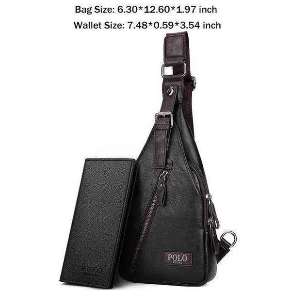 Planet Gates Set Black / China New Arrival Magnetic Hasp Open Men Leather Chest Bag Famous Brand Men Travel Sling Shoulder Bag Casual Crossbody Bag