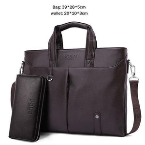 Planet Gates Set brown / China Mens Leather Briefcase Bag Solid Large Business Man Bag Laptop Handbag pasta executiva masculino