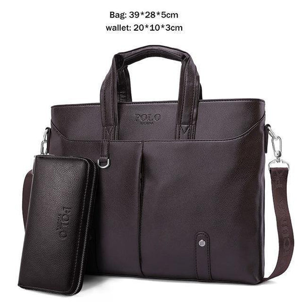 Planet Gates Set brown / China Mens Leather Briefcase Bag Solid Large Business Man Bag Laptop Handbag pasta executiva masculino