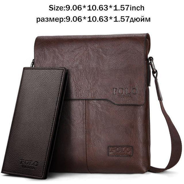 Planet Gates set brown / Russian Federation VICUNA POLO Vintage Fashion Mens Leather Bag Brand Casual Business Mens Bag High Quality New Mens Travel Crossbody Bag Promotion