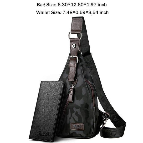 Planet Gates Set Camouflage Black / China New Arrival Magnetic Hasp Open Men Leather Chest Bag Famous Brand Men Travel Sling Shoulder Bag Casual Crossbody Bag