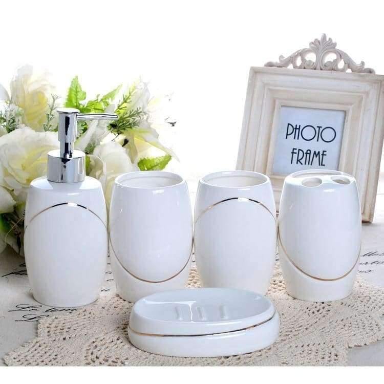 Planet Gates Set ceramics Bathroom Accessories Set Soap Dispenser/Toothbrush Holder/Tumbler/Soap Dish Bathroom Products gift
