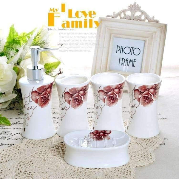 Planet Gates Set ceramics Bathroom Accessories Set Soap Dispenser/Toothbrush Holder/Tumbler/Soap Dish Bathroom Products gift