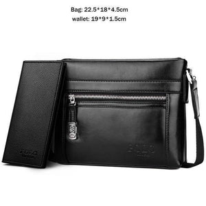 Planet Gates Set Horizontal Black / China Quality Theftproof Waxy Leather Brand Man Bag With Metal Hasp Small Men's Crossbody Bag Vintage Shoulder Bags