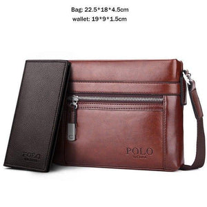 Planet Gates Set Horizontal Brown / China Quality Theftproof Waxy Leather Brand Man Bag With Metal Hasp Small Men's Crossbody Bag Vintage Shoulder Bags