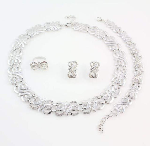 Planet Gates set Jewelry Sets Crystal Necklace Set Nigerian Wedding Accessories Bridal Collare Costume Necklace Earrings Set