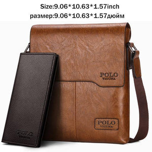 Planet Gates set khaki / China VICUNA POLO Vintage Fashion Mens Leather Bag Brand Casual Business Mens Bag High Quality New Mens Travel Crossbody Bag Promotion