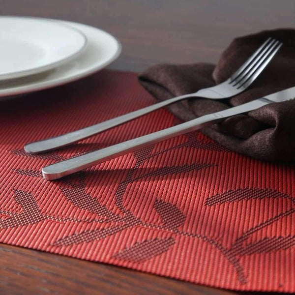 Planet Gates Set of 4 PVC Flower Pattern Placemats for Dining Table Runner Linens place mat in Kitchen Accessories Cup Wine mat