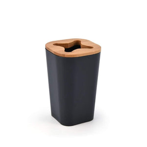 Planet Gates Set Of 6 Smartloc Plastic Bathroom Accessories Set Toothbrush Holder Toothpaste Dispenser Case Soap Box Shower Storage Black