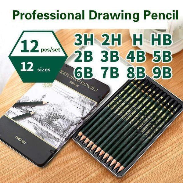 Planet Gates SET Pencils Wooden Lead Pencils Art Examination Special Professional Drawing Pencils Pens